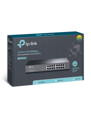 Switch TP-LINK TL-SF1016DS, 16 porturi, Black