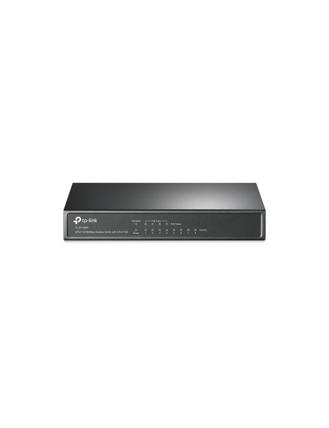 Switch TP-LINK TL-SF1008P, 8 porturi (4 PoE). Black