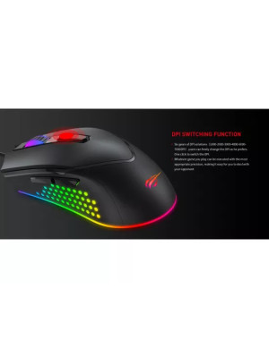 Mouse gaming cu fir HAVIT MS814 – precizie de 7000 DPI și design ergonomic pentru performanță maximă