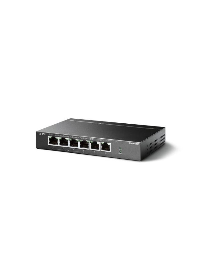 Switch TP-LINK TL-SF1006P, 6 porturi (4 PoE+), Black