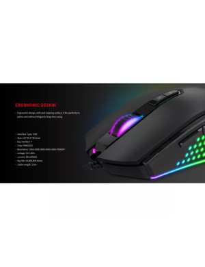 Mouse gaming cu fir HAVIT MS814 – precizie de 7000 DPI și design ergonomic pentru performanță maximă