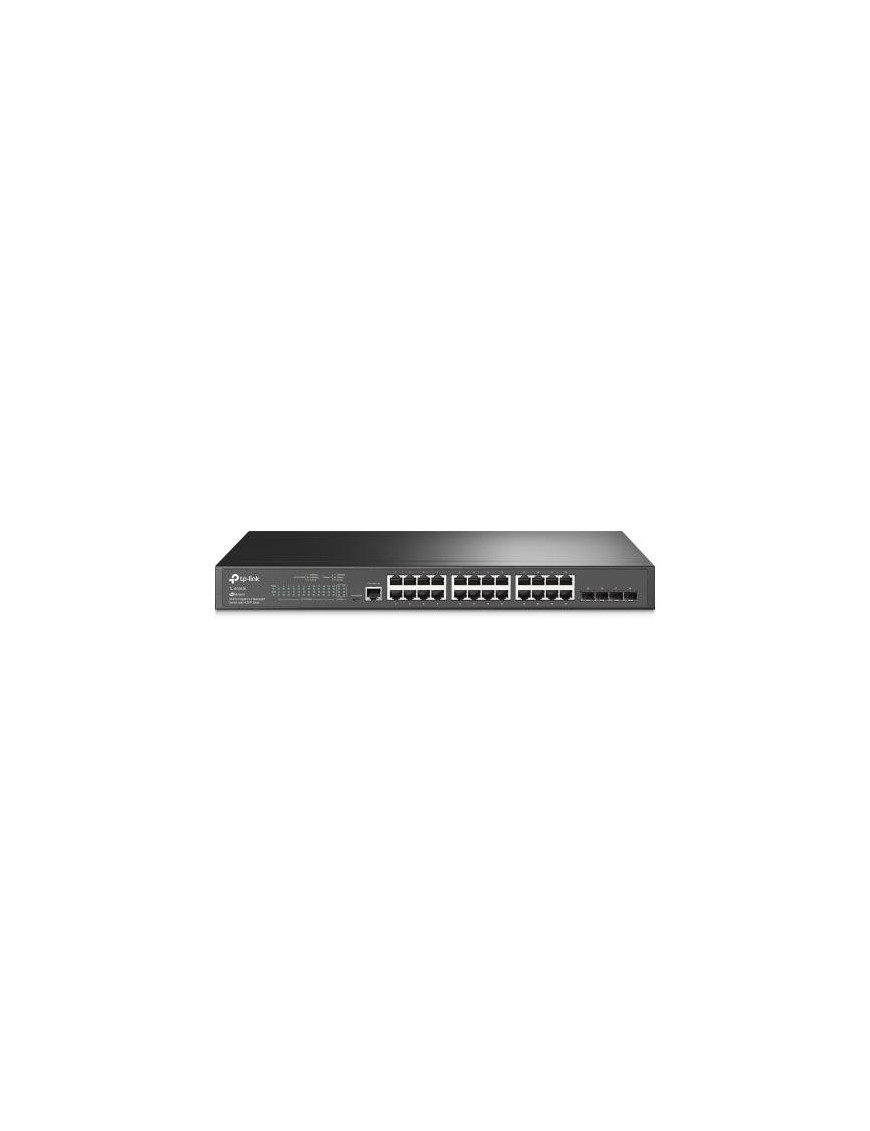 Switch TP-LINK JetStream TL-SG3428, 24 porturi, Black