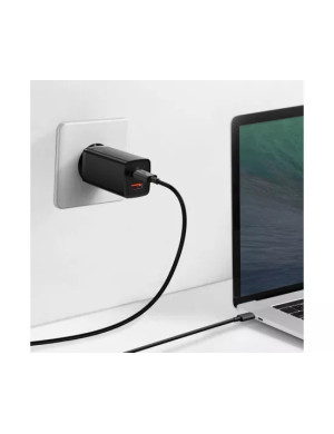 Incarcator retea BASEUS GaN2 Lite CCGAN2L-B01, 65W, USB, USB Type-C, QuickCharge, negru