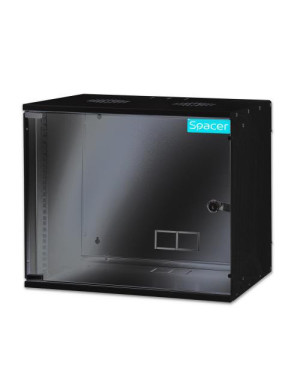 Rack SPACER SPCW-9U-BK wall-mounted, 19inch, 9U, Black