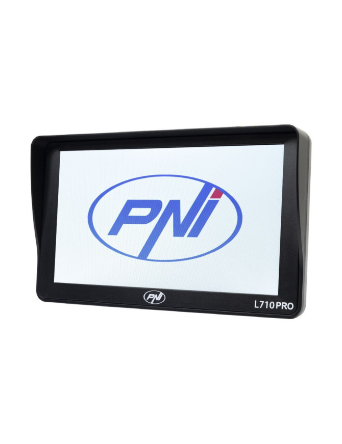 Sistem de navigatie GPS PNI L710 PRO cu parasolar, 7 inch, 800 MHz, 256MB DDR, 16GB memorie interna, FM transmitter, Black