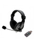 Casti cu microfon SPACER SPK-222-USB, 2x 3.5mm jack/USB-A, Black