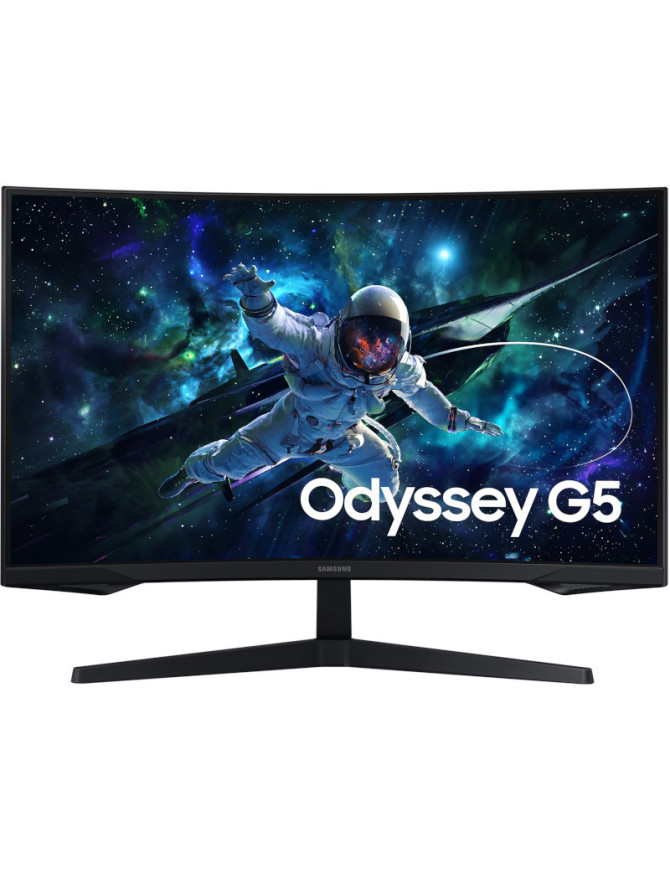 Monitor Gaming LED Curbat SAMSUNG Odyssey G55C LS27CG552EUXEN, 27" QHD VA, 165 Hz, 1 ms, Black
