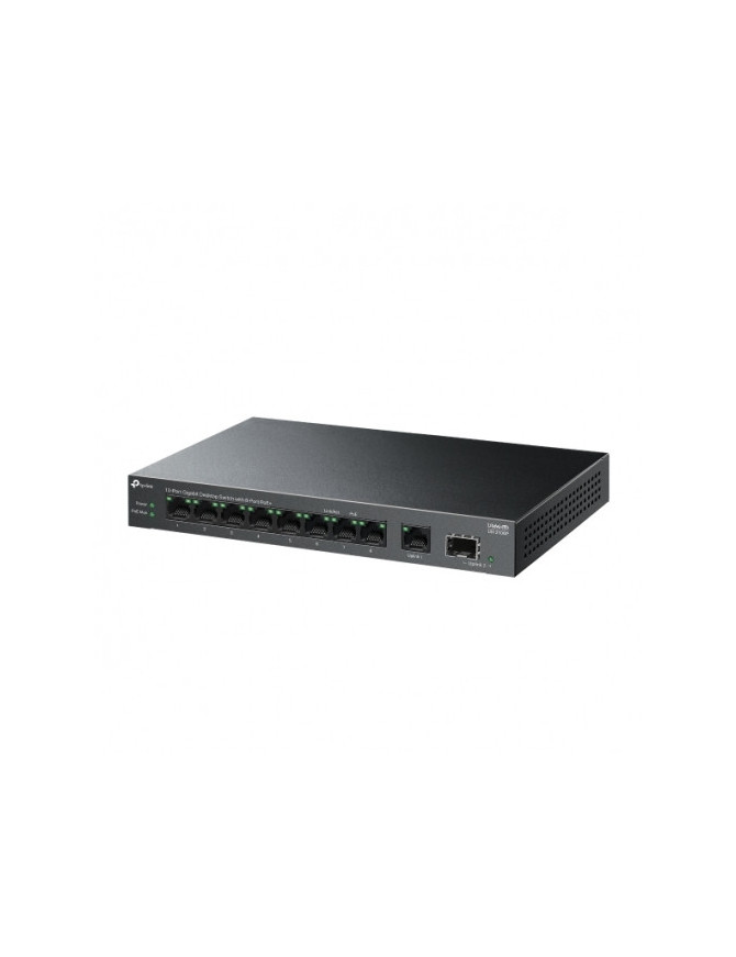 Switch TP-LINK LS1210GP, 8 porturi, PoE+, Black
