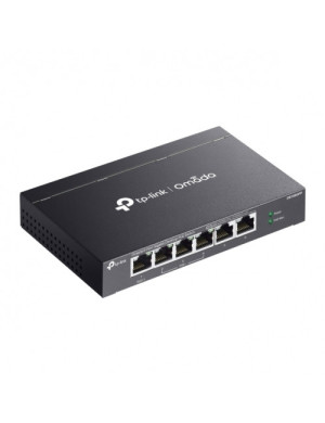 Switch TP-LINK DS106GPP, 6 porturi (3 PoE+, 1 PoE++), Black