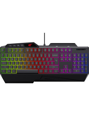 Tastatura gaming cu fir HAVIT KB488L, RGB, USB, Black