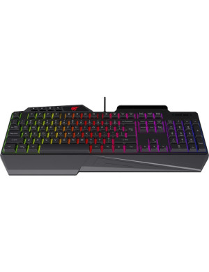 Tastatura gaming cu fir HAVIT KB488L, RGB, USB, Black