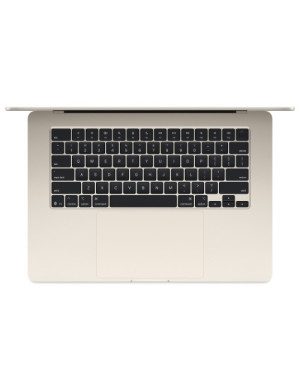 Laptop Apple MacBook Air 15 with Liquid Retina (2025) MW1J3RO/A, Apple M4 Deca Core, 15.3 inch, RAM 16GB, SSD 256GB, Apple M4 10-core Graphics, Int KB, macOS Sequoia, Starlight