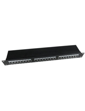 Patch panel Gembird Cat.5E 24 port shielded 19 1U black NPP-C524-002