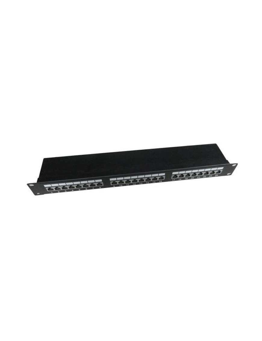 Patch panel Gembird Cat.5E 24 port shielded 19 1U black NPP-C524-002