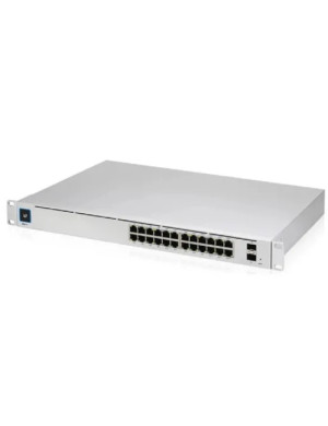 Switch PoE UBIQUITI UniFi Switch PRO cu 24 porturi Gigabit, 2xSFP+, managed, rackabil - USW-PRO-24-POE, Silver