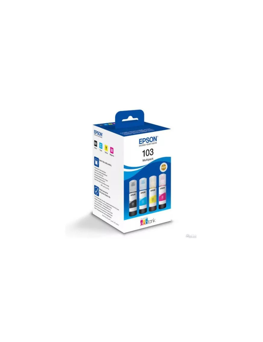 Pack Cerneala EPSON 103 C13T00S64A, 4 x 70 ml, Black/Cyan/Magenta/Yellow