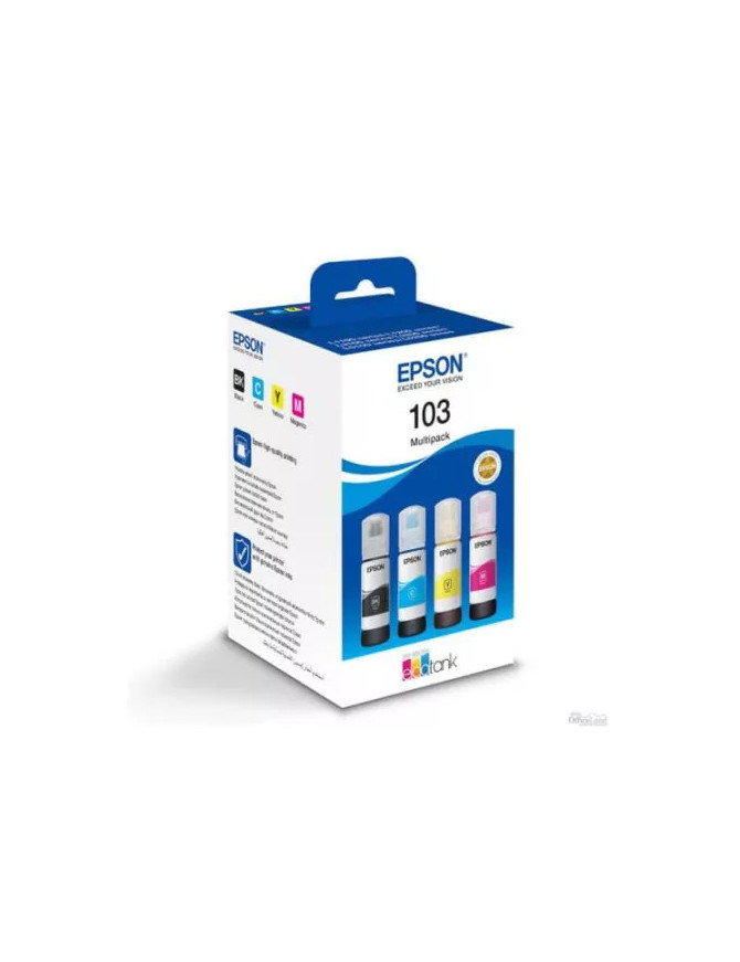 Pack Cerneala EPSON 103 C13T00S64A, 4 x 70 ml, Black/Cyan/Magenta/Yellow