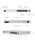 Switch PoE UBIQUITI UniFi Switch PRO cu 24 porturi Gigabit, 2xSFP+, managed, rackabil - USW-PRO-24-POE, Silver
