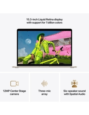 Laptop Apple MacBook Air 15 with Liquid Retina (2026) Z1LT000GY, Apple M5 10-core, 15.3 inch, RAM 32GB, SSD 512GB, Apple M5 10-c