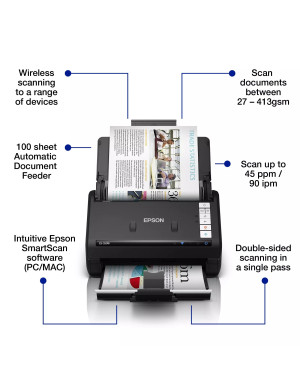 Scanner EPSON WorkForce ES-550W, A4, Duplex Automat