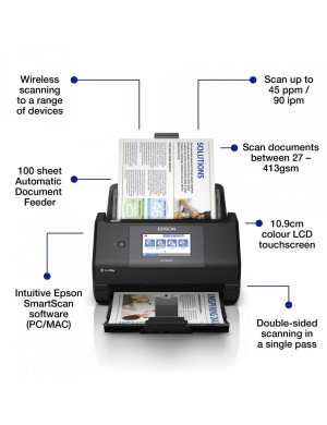 Scanner EPSON WorkForce ES-590W, A4, Duplex