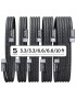 Cablu de date si incarcare LISEN YL0123070010, USB-C - USB-C, 60W, Set 5 bucati (2x1m, 2x2m, 1x3m), Negru