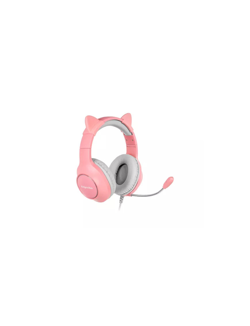 Căști gaming cu microfon pentru copii KRUGER & MATZ KM0658, Pink