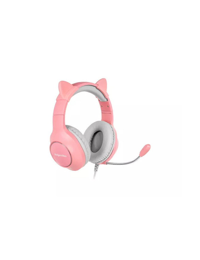 Căști gaming cu microfon pentru copii KRUGER & MATZ KM0658, Pink