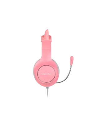 Căști gaming cu microfon pentru copii KRUGER & MATZ KM0658, Pink