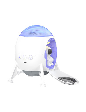Proiector LED cu boxa XO XO - CF38, Model capsula spatiala, 10W, RGB