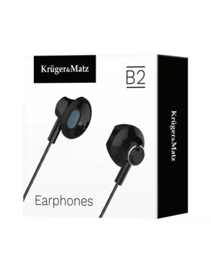 Casti cu fir KRUGER & MATZ KMPB2-B, Jack 3.5 mm, Black