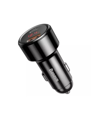Incarcator auto BASEUS Magic Series CCMLC20C-01, USB + USB Type-C, QuickCharge 3.0, 45W, negru