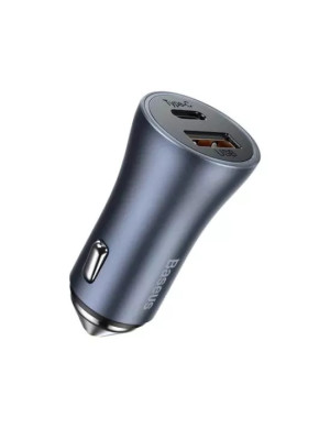 Incarcator auto BASEUS Golden Contractor Pro CCJD-0G, 40W, 5A, USB, USB Type-C, Quick Charge, gri