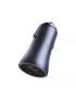 Incarcator auto BASEUS Golden Contractor Pro CCJD-0G, 40W, 5A, USB, USB Type-C, Quick Charge, gri