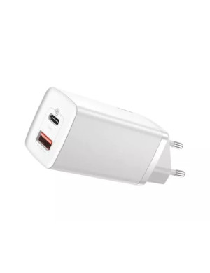 Incarcator retea BASEUS GaN2 Lite CCGAN2L-B02, USB, USB Type-C, Quick Charge, 65W, alb
