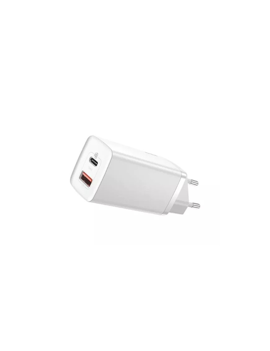 Incarcator retea BASEUS GaN2 Lite CCGAN2L-B02, USB, USB Type-C, Quick Charge, 65W, alb