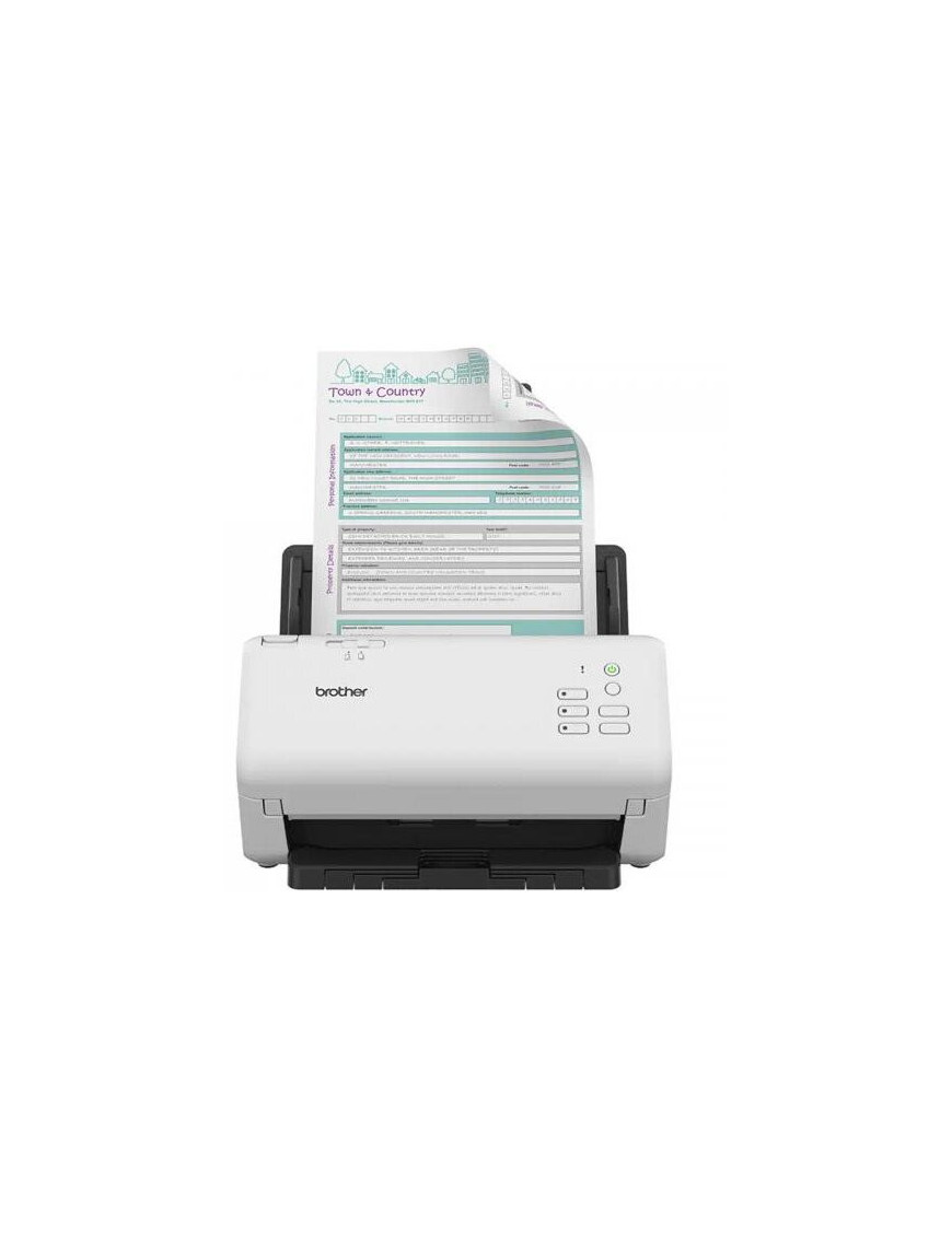 Scanner profesional Brother ADS4300NTF1, A4, duplex, USB 3.0, Wi-Fi