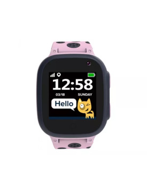 Smartwatch CANYON Sandy Kids Watch CNE-KW34PP, Android/iOS, 2G, GPS, silicon, negru/roz