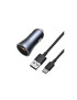 Incarcator auto BASEUS Golden Contractor Pro TZCCJD-0G, 40W, 5A, 1 x USB-A, 1 x USB-C, Quick Charge, Gray