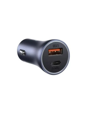 Incarcator auto BASEUS Golden Contractor Pro TZCCJD-0G, 40W, 5A, 1 x USB-A, 1 x USB-C, Quick Charge, Gray