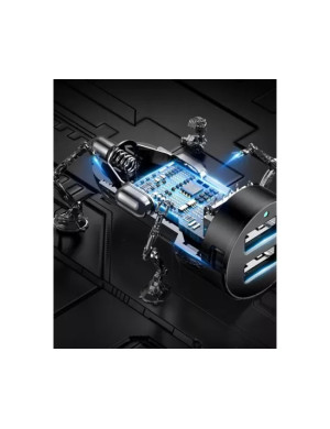Incarcator Auto BASEUS CRDYQ-01, 2 X USB, 2 x Iesire bricheta, Negru