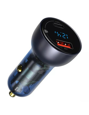Încărcător Auto Baseus Dual Quick CCKX-C0G 65W cu Afișaj Digital