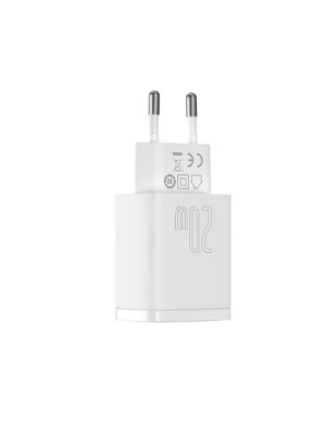 Incarcator retea BASEUS CCXJ-B02, Quick Charge, USB, USB Type-C, 20W, alb