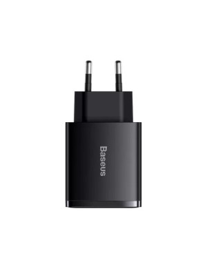Incarcator retea BASEUS Compact CCXJ-E01, 30 W, 2 x USB, 1 x USB Type-C, QuickCharge, negru