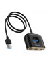 Hub USB Baseus Square Round 4in1 CAHUB-AY01, 3x USB 2.0, 1x USB 3.2 Gen 1, Black