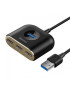Hub USB Baseus Square Round 4in1 CAHUB-AY01, 3x USB 2.0, 1x USB 3.2 Gen 1, Black