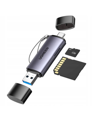Card reader UGREEN CM185, SD, micro SD, dual USB-A + USB-C