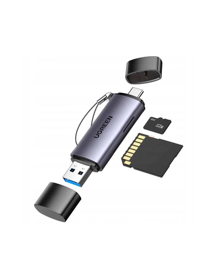 Card reader UGREEN CM185, SD, micro SD, dual USB-A + USB-C