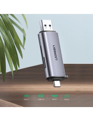 Card reader UGREEN CM185, SD, micro SD, dual USB-A + USB-C