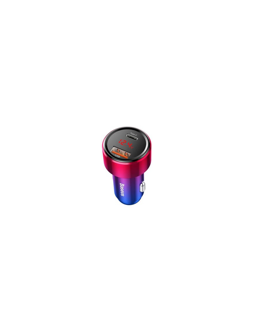 Incarcator auto BASEUS Magic Display, 1 x USB-A, 1 x USB-C, 45W